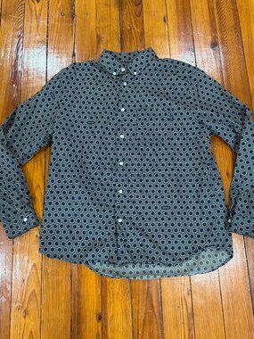 Supreme Monogram Shirt Cotton Button Down Black Monogram Men's Large FW2019